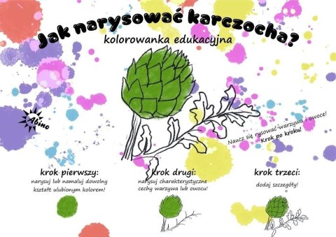 Abino Książeczka edukacyjna Abino Jak narysować karczocha?