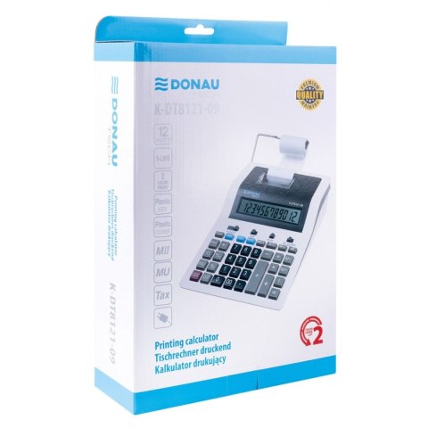 Donau Tech Kalkulator na biurko Donau Tech drukujący (K-DT8121-09)