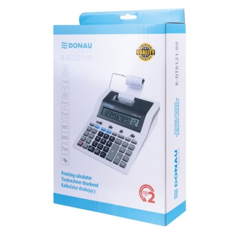 Donau Tech Kalkulator na biurko Donau Tech drukujący (K-DT8121-09)