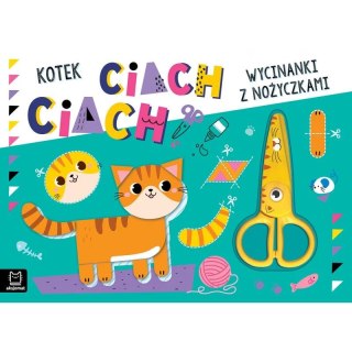 Książka dla dzieci Wycinanki z nożyczkami. Kotek ciach, ciach!