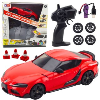 Lean Samochód Lean Sportowe Do Driftu Wymienne Koła Zdalnie Sterowany RC 4WD Czerwone (22685)