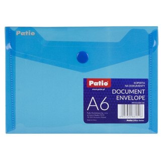 Patio Teczka plastikowa na guzik A6 niebieska Patio (PAT6133A/N/18)