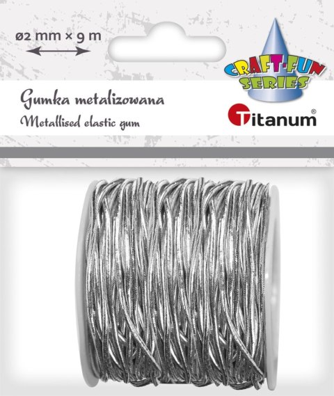 Titanum Sznurek Titanum Craft-Fun Series gumka srebrna 9m Titanum Sznurek Titanum Craft-Fun Series gumka srebrna 9m