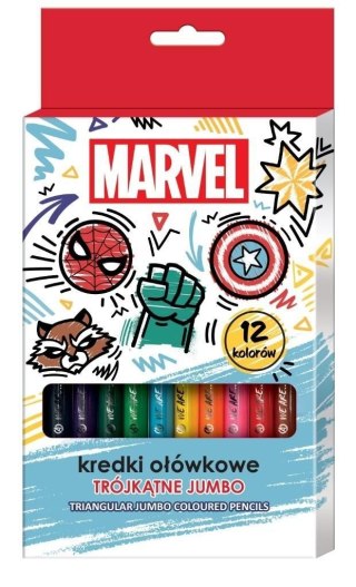 Beniamin Kredki ołówkowe Beniamin Avengers trójkątne 12 kol.