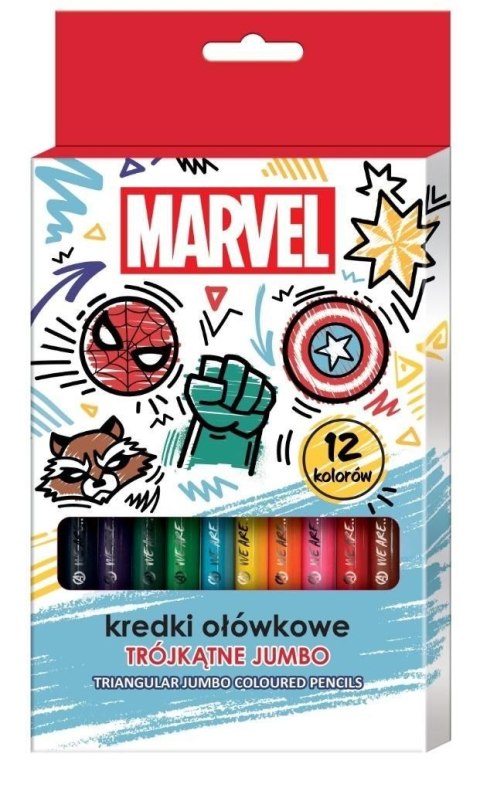Beniamin Kredki ołówkowe Avengers trójkątne 12 kol. Beniamin