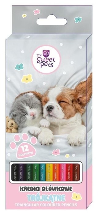 Beniamin Kredki ołówkowe Beniamin The Sweet Pets trójkątne 12 kol.