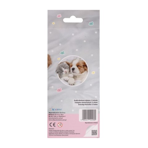Beniamin Kredki ołówkowe Beniamin The Sweet Pets trójkątne 12 kol. Beniamin Kredki ołówkowe Beniamin The Sweet Pets trójkątne 12 kol.