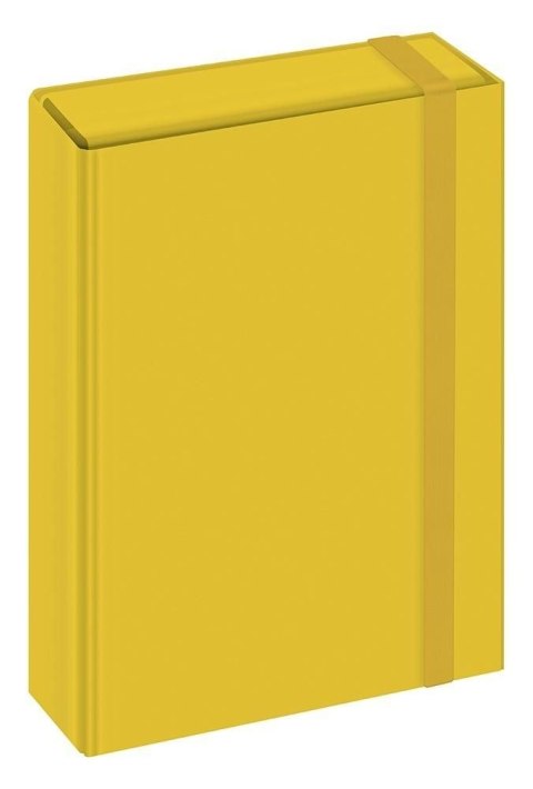 Interdruk Teczka z szerokim grzbietem na gumkę BOX żółta A4 żółty Interdruk