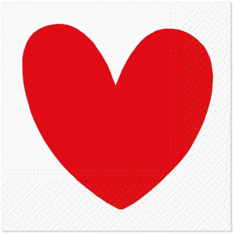 Paw Serwetki Paw Red Hearts mix nadruk bibuła [mm:] 330x330 (TL126000)