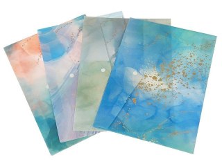 Adar Teczka plastikowa na zatrzask marmurek A4 mix [mm:] 210x297 Adar (601697)