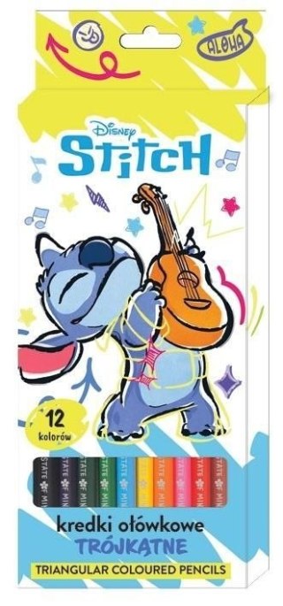Beniamin Kredki ołówkowe Beniamin Stitch trójkątne 12 kol.
