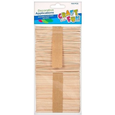 Craft with Fun Drewniane patyczki Craft Fun 12 cm 100 sztuk (291067) Craft with Fun Drewniane patyczki Craft Fun 12 cm 100 sztuk (291067)
