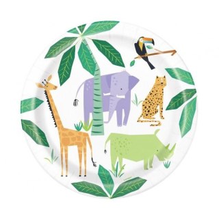 Godan Talerz jednorazowy Godan Animal Safari papier śr. 230mm 8 szt (73925EU)