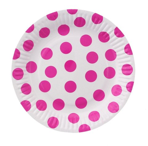 Godan Talerz jednorazowy GROSZKI papier śr. 180mm 6 szt Godan (PF-TGR7)