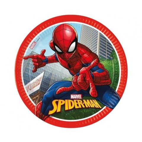 Godan Talerz jednorazowy Spiderman papier śr. 230mm 8 szt Godan (93863)