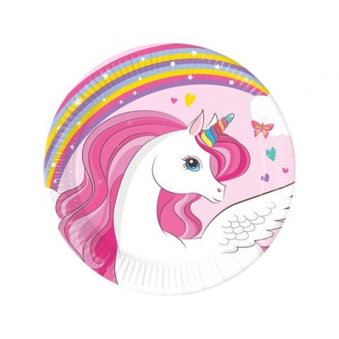 Godan Talerz jednorazowy Unicorn papier śr. 200mm 8 szt Godan (93758)