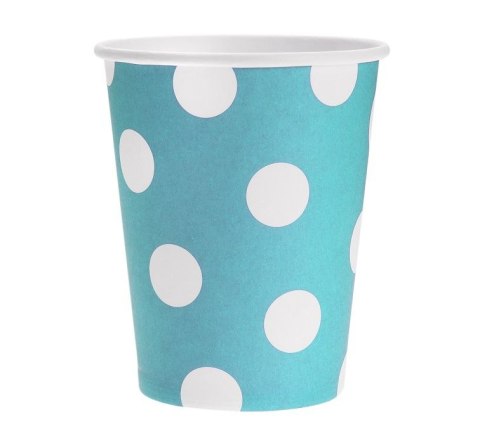 Kubek jednorazowy groszki błękitne papier 270ml (pf-kgbl) Kubek jednorazowy groszki błękitne papier 270ml (pf-kgbl)
