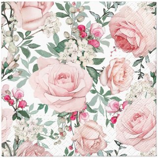 Paw Serwetki Coktail Gorgeous Roses k mix nadruk papier Paw (SDC122600)