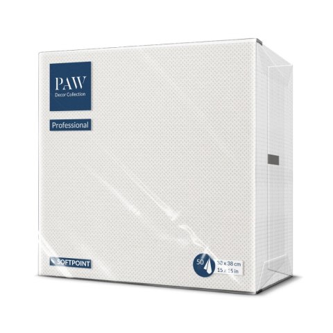 Paw Serwetki Paw Softpoint Unicolor biały bibuła [mm:] 380x380 (PUND000000)