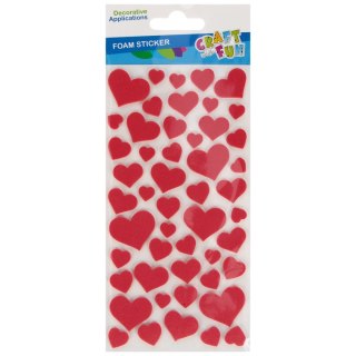 Craft With Fun Ozdoba piankowa Craft With Fun serca samoprzylepne (555450)