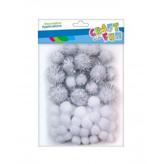 Craft with Fun Pompony Craft with Fun białe 50 szt (463929)