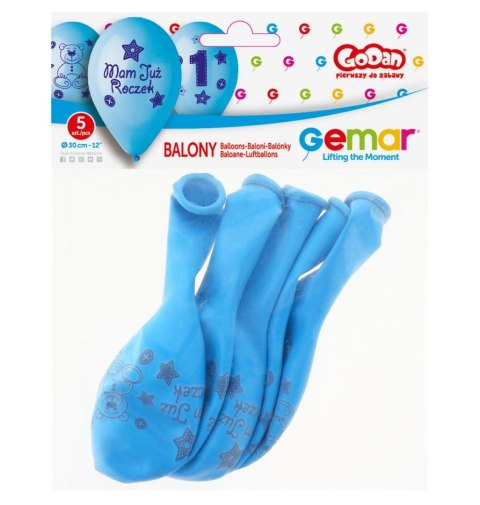 Godan Balon gumowy Godan Moje 1 urodziny Moje 1 urodziny niebieska 300mm 12cal (GB-MU1G) Godan Balon gumowy Godan Moje 1 urodziny Moje 1 urodziny niebieska 300mm 12cal (GB-MU1G)