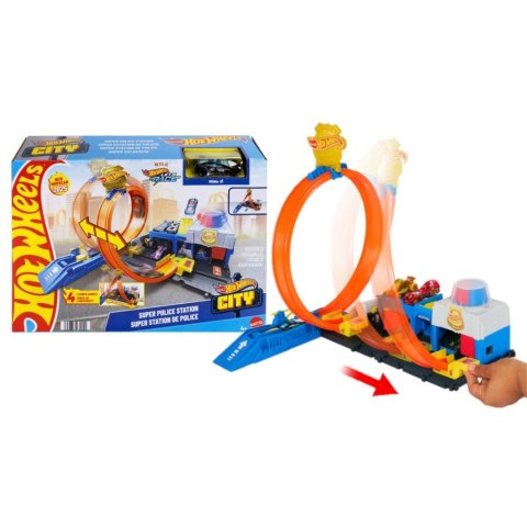Hot Wheels Tor wyścigowy City Posterunek policji Hot Wheels (JBM71)