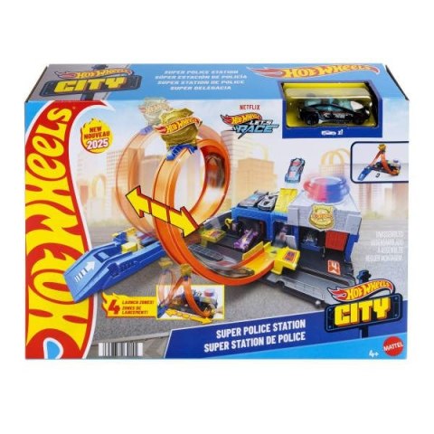 Hot Wheels Tor wyścigowy City Posterunek policji Hot Wheels (JBM71)