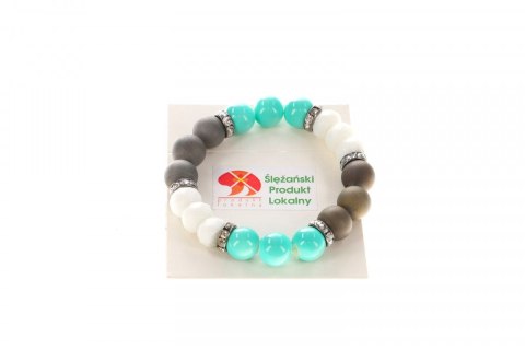 Mol Bransoletka Mol bransoletka agat mix oponka biała kwarc platerowany perła szklana turkusowa 12mm Mol Bransoletka Mol bransoletka agat mix oponka biała kwarc platerowany perła szklana turkusowa 12mm