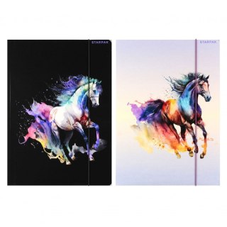 Starpak Teczka kartonowa na gumkę Horses A4 mix Starpak (559714)