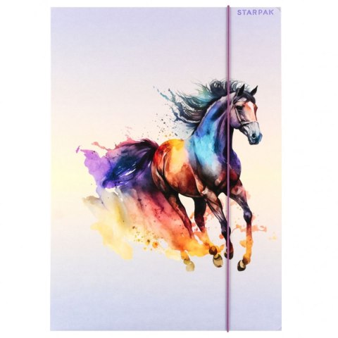 Starpak Teczka kartonowa na gumkę Horses A4 mix Starpak (559714) Starpak Teczka kartonowa na gumkę Horses A4 mix Starpak (559714)