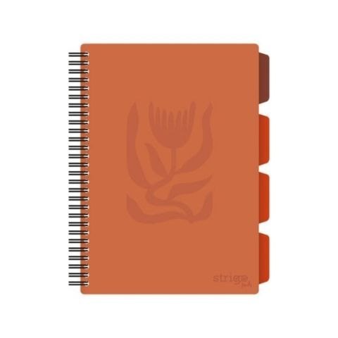 Strigo Kołozeszyt (kołonotatnik) FLORAL CEGLANY B5 100k. 80g krata Strigo (PADS046)
