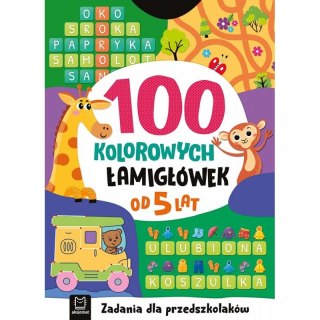 Aksjomat Książka dla dzieci Aksjomat 100 kolorowych łamigłówek. Zadania dla przedszkolaków. Od 5 lat