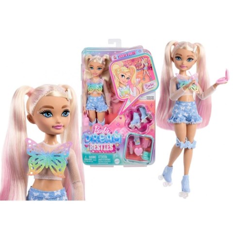 Barbie Lalka Dream Besties modowa Malibu na wrotkach + akcesoria [mm:] 290 Barbie (JFX96)
