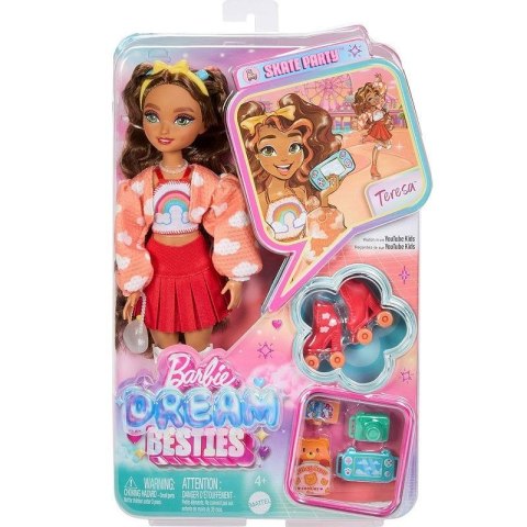 Barbie Lalka Barbie Dream Besties modowa Teresa na wrotkach + akcesoria [mm:] 290 (JFX98)