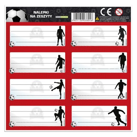 Derform Naklejka na zeszyt Piłka [mm:] 160x160 Derform (NNZPI)