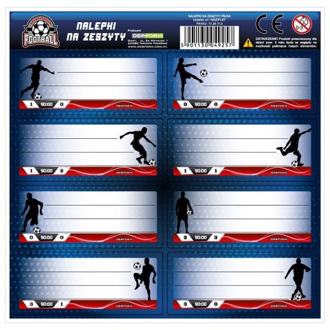 Derform Naklejka na zeszyt Piłka [mm:] 160x160 Derform (NNZPI)