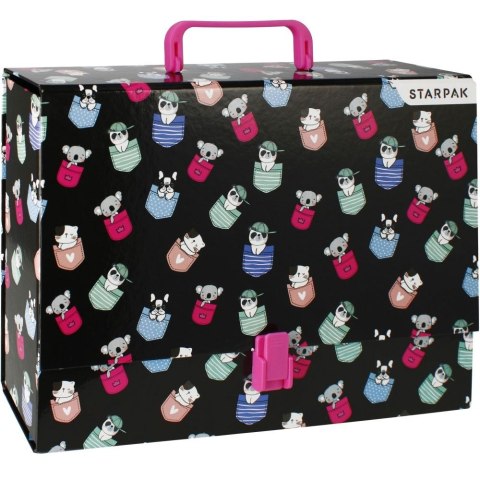 Starpak Teczka z szerokim grzbietem na zatrzask Minisy A4 mix Starpak (511089)