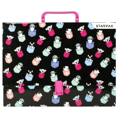 Starpak Teczka z szerokim grzbietem na zatrzask Minisy A4 mix Starpak (511089)