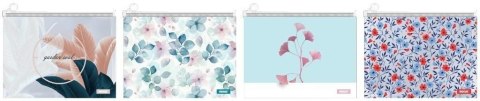 Beniamin Teczka plastikowa na suwak flower A4 mix Beniamin