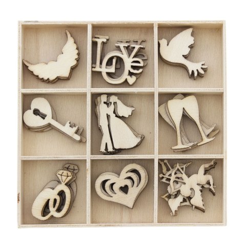 Galeria Papieru Pudełko na prezent ozdoby drewniane ślub Galeria Papieru (253002)