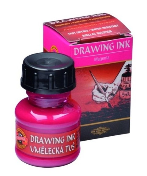 Koh-I-Noor Tusz kreślarski Koh-I-Noor MAGENTA kolor: magenta 20ml (141756) Koh-I-Noor Tusz kreślarski Koh-I-Noor MAGENTA kolor: magenta 20ml (141756)