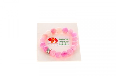 Mol Bransoletka bransoletka agat trawiony rózowy 10mm Mol