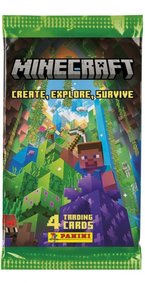 Panini Karty Panini Saszetka z kartami Minecraft (Z5162) 4 sztuk Panini Karty Panini Saszetka z kartami Minecraft (Z5162) 4 sztuk