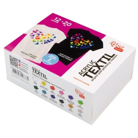 Rosa Farba do tkanin Rosa kolor: mix 20ml 12 kolor. Rosa Farba do tkanin Rosa kolor: mix 20ml 12 kolor.