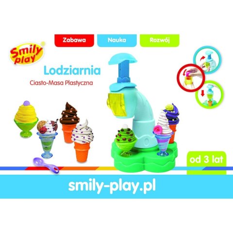 Smily Play Zestaw kreatywny Smily Play Ciasto-masa lodziarnia (SP83686) Smily Play Zestaw kreatywny Smily Play Ciasto-masa lodziarnia (SP83686)