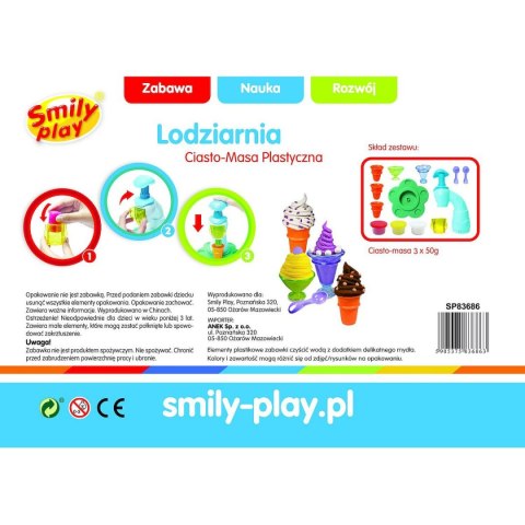 Smily Play Zestaw kreatywny Smily Play Ciasto-masa lodziarnia (SP83686) Smily Play Zestaw kreatywny Smily Play Ciasto-masa lodziarnia (SP83686)