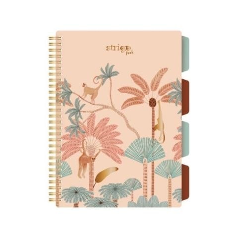 Strigo Kołozeszyt (kołonotatnik) AFRYKA pastelowy beż B5 100k. 80g krata Strigo (PADS070)