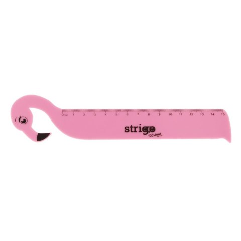 Strigo Linijka plastikowa Strigo 15 cm FLAMING 15cm (SSC360) Strigo Linijka plastikowa Strigo 15 cm FLAMING 15cm (SSC360)