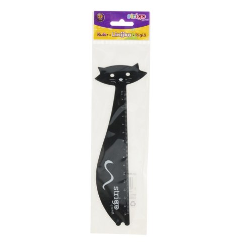 Strigo Linijka plastikowa Strigo 15 cm KOTEK 15cm (SSC362) Strigo Linijka plastikowa Strigo 15 cm KOTEK 15cm (SSC362)